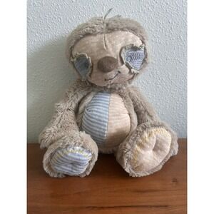 DEMDACO Blue Striped Oddball Sloth 9.5 inch Plush Children's Stuffed Toy